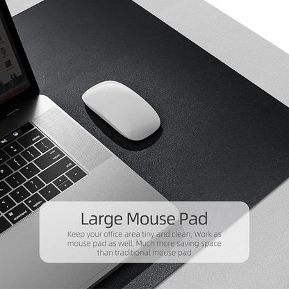 YSAGi Dual-Sided Desk Pad Protector, Waterproof Leather Desk Mat, Large Mouse - Image 4