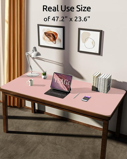 YSAGi Leather Desk Protector, Office Mat, Large Mouse Mat, Non-Slip PU Leather - Image 3