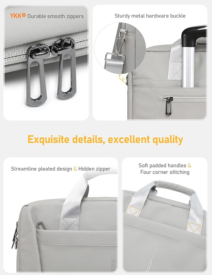 13-14 Inch Laptop Shoulder Bag Business Briefcase Water Resistant Computer - Image 5