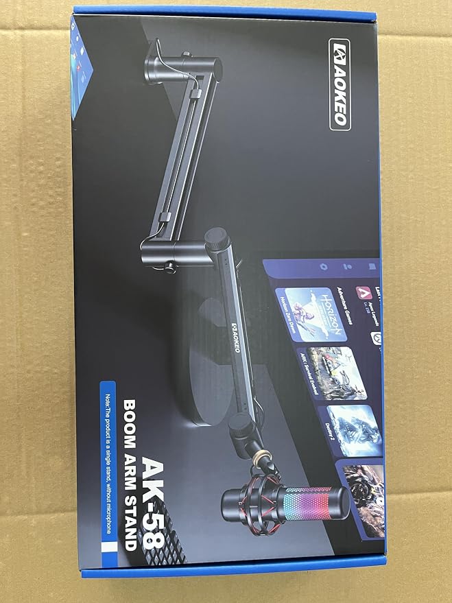 Microphone Arm, Aokeo AK-58 Desk Low Profile Adjustable Mic Boom Arm Stand - Image 8