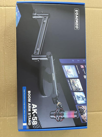 Microphone Arm, Aokeo AK-58 Desk Low Profile Adjustable Mic Boom Arm Stand - Image 8