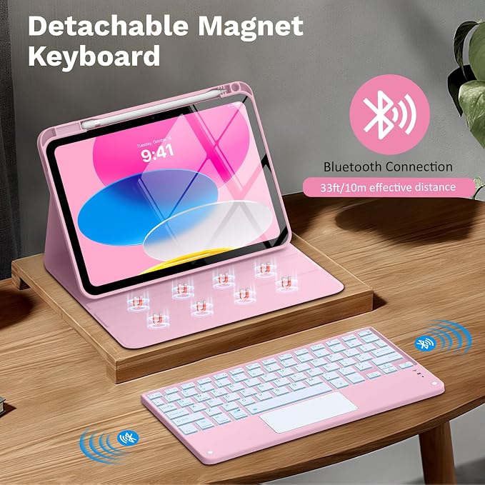 MoKo Touch Keyboard Case for iPad 11th Generation 11 inch 2025, iPad 10th - Image 4