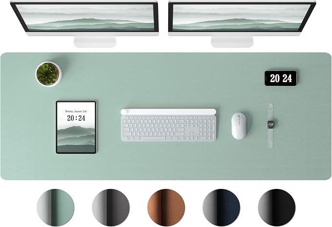 Aothia Leather Desk Pad Protector, Office Desk Mat, Large Mouse Pad, Laptop by Aothia