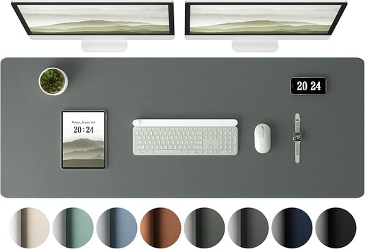 Aothia Leather Desk Pad Protector, Office Desk Mat, Large Mouse Pad, Laptop by Aothia