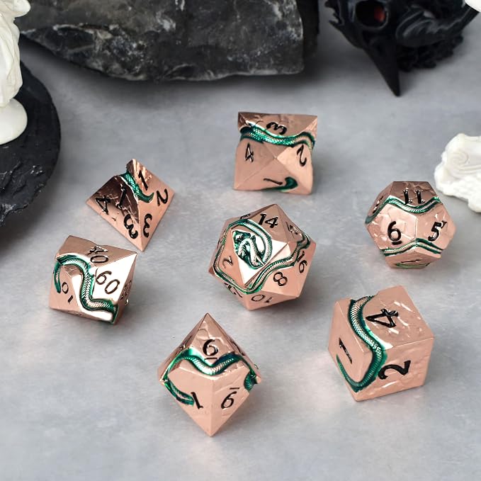 RULE DICE Serpent's Embrace Metal DND Dice Set - Image 5