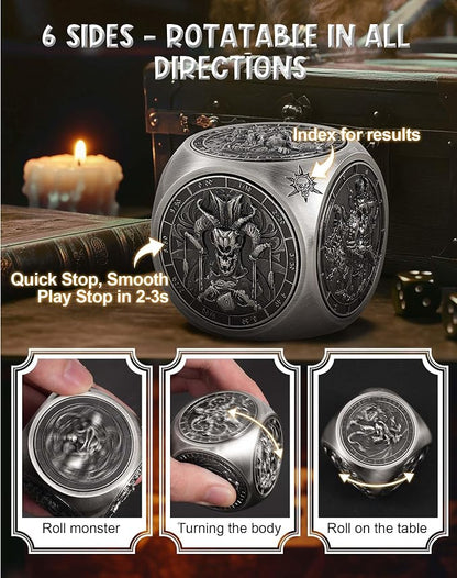 Kabinka Spinner Dice for 7 in 1 DND Dice Set, Unique Metal Dice for Dungeons - Image 5