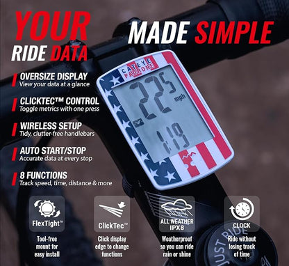 CATEYE Padrone Wireless Bike Computer – Oversized Display Cyclocomputer - Image 3