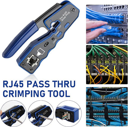 RJ45 Crimp Tool Kit Pass Thru Ethernet Crimper - Image 3