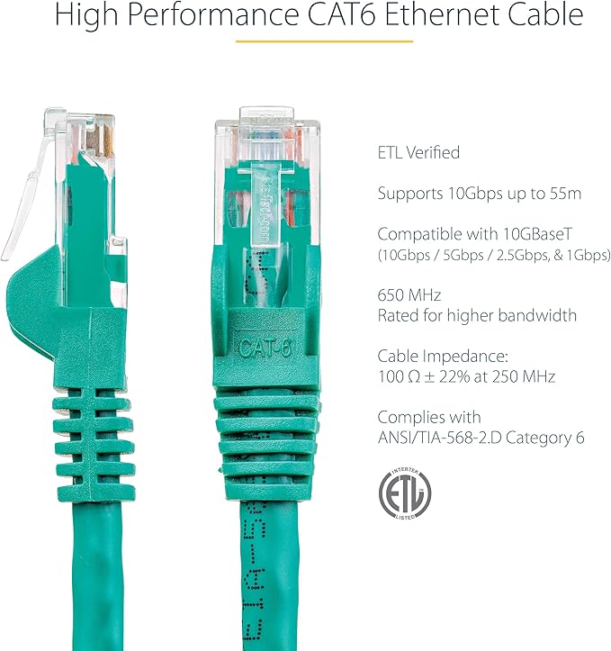 StarTech 5ft CAT6 Ethernet Cable - Image 2