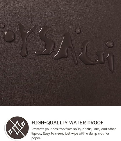 YSAGi Non-Slip Leather Desk Pad, Waterproof Laptop Computer Desk Keyboard Mat - Image 4