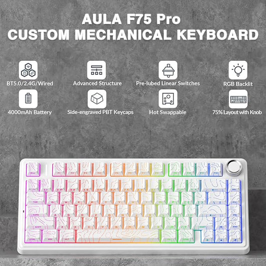 AULA F75 Pro Wireless Mechanical Keyboard - Image 2