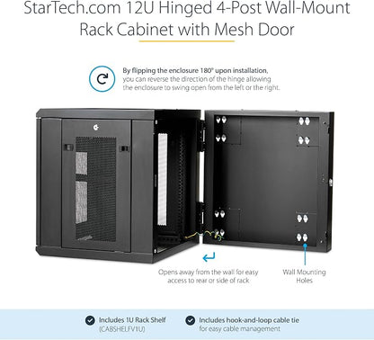 StarTech.com 4-Post 12U Wall Mount Network Cabinet - Image 2