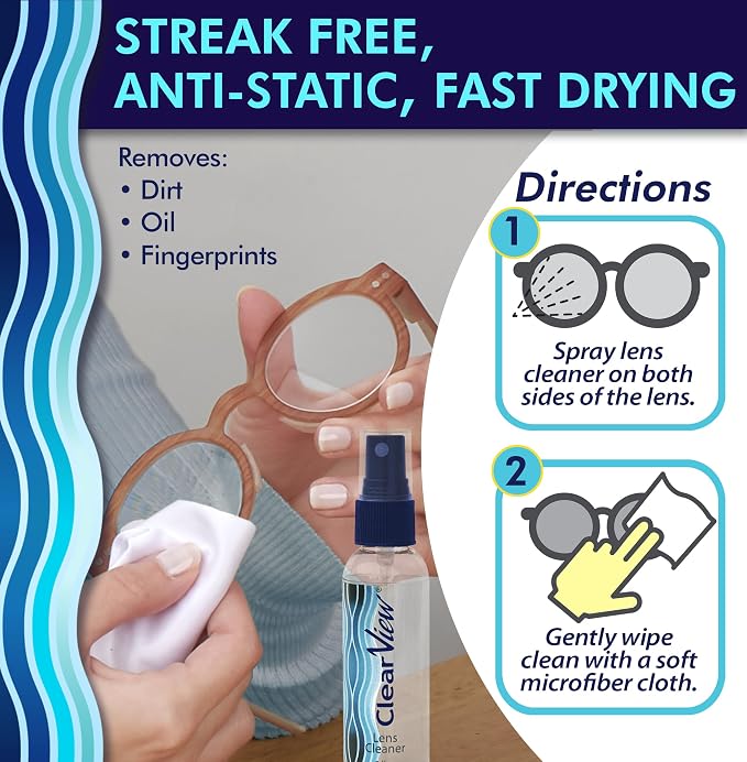 Lens Cleaner Spray – 25 Pack 2oz Bottles | Premium Streak-Free Glasses & Screen - Image 2