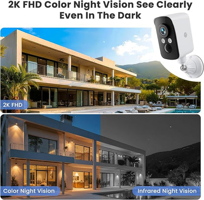 Wireless Outdoor Security Camera, 2.4G WiFi, Battery & Solar Powered, Magnetic - Image 4