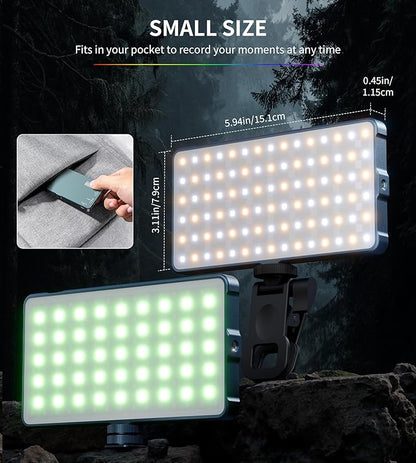 Selfie Camera Phone Light with Metal Hotshoe & Clip, CRI 96+ 2500K-9900K - Image 8