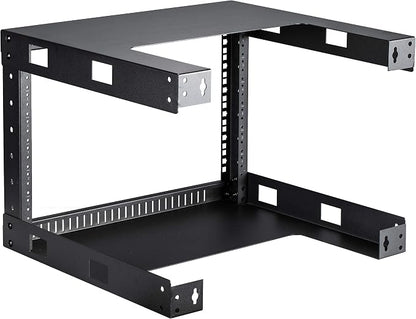 Kenuco Black 6U Wall Mount Open Frame Steel Network Equipment Rack 17.75 Inch - Image 3