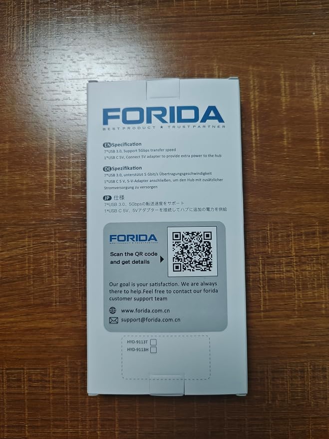 FORIDA Aluminum Alloy 8 Port USB Hub Long Cable USB Splitter - Image 9