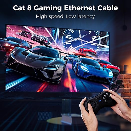 Cat 8 Ethernet Cable 40FT, High-Speed Braided Internet Cable Network Cord - Image 3