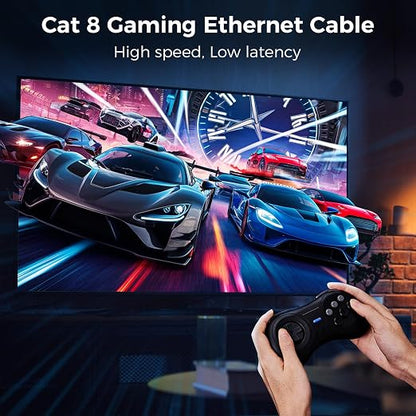 Cat 8 Ethernet Cable 15FT, High-Speed Braided Internet Cable Network Cord - Image 3