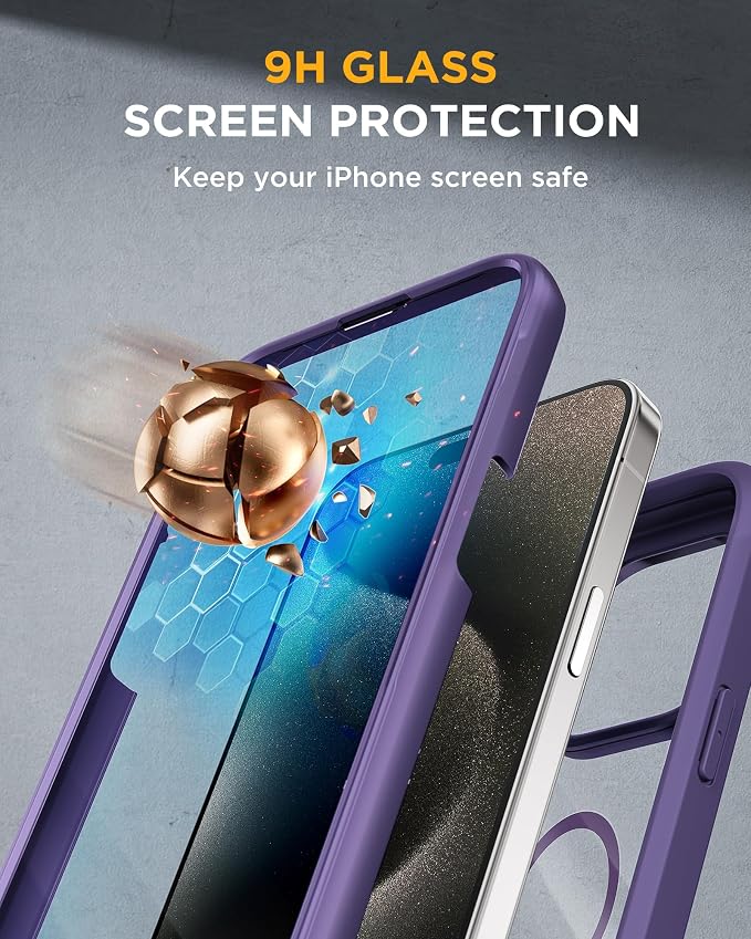 Miracase Magnetic for iPhone 15 Pro Case Full-Body Bumper Phone case - Image 3