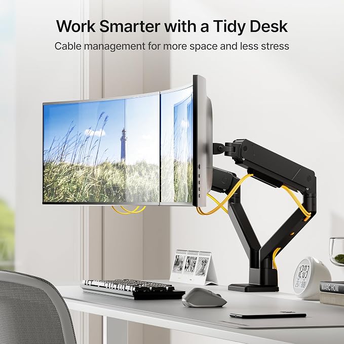 monTEK Dual Monitor Mount Monitor Arms - Image 8