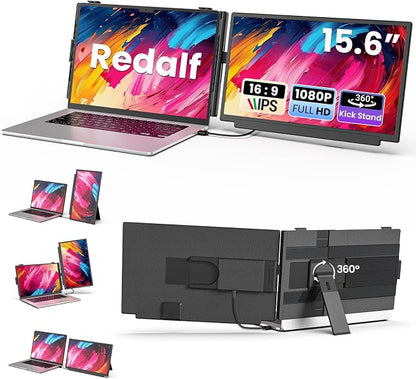 Redalf 15.6" Laptop Screen Extender, FHD 1080P Portable Monitor, Detachable and by Redalf