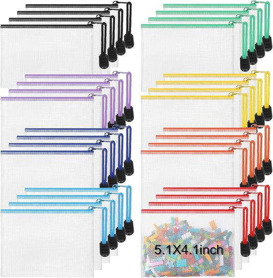Jetec 32 Pcs Mesh Zipper Bags Toy Storage Bikini Organizer Bag Bolsas Para by Jetec