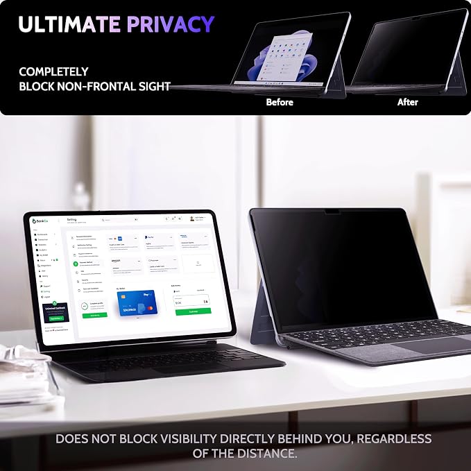 Privacy Screen for 10.5 Inch Surface Go 4/3/2/1, MagicSuction™ Removable Anti - Image 4