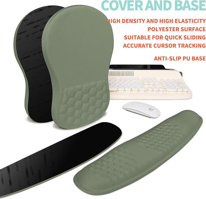 2-in-1 Ergonomic Set, Wave Rise Keyboard Wrist Rest and Massage Bulge Slope - Image 6
