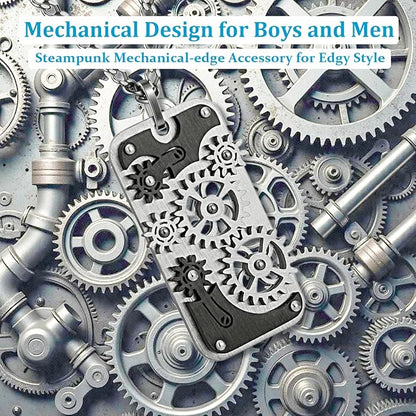 Stainless Steel Mechanical Rotatable Gear Pendant Necklace - Image 8
