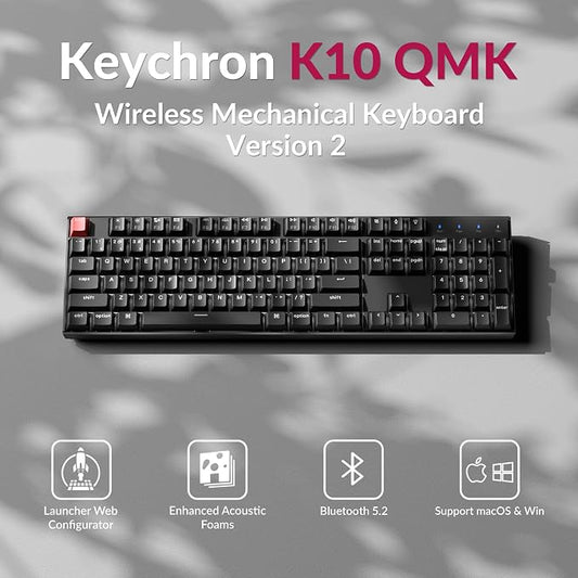 Keychron K10 Full Size Layout White LED Backlit Hot-Swappable Mechanical - Image 2