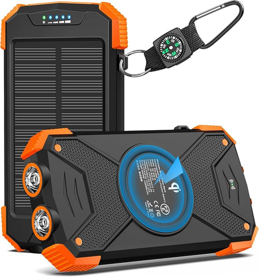 BLAVOR Solar Charger Power Bank 10, Portable Wireless Charger, 20W Fast by BLAVOR
