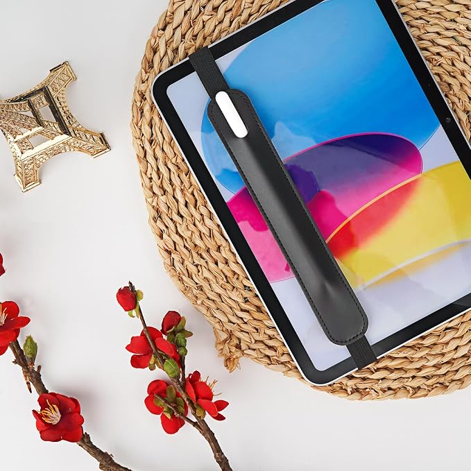 Vegan Leather Elastic Band Stylus Holder, Capacitive Pen Case - Image 5