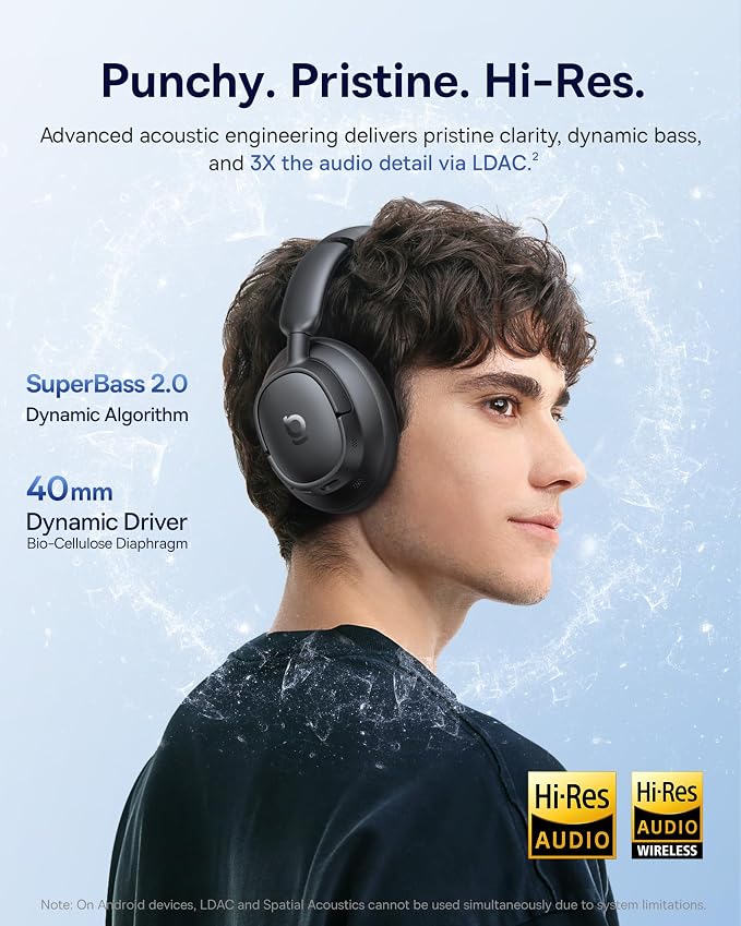 Baseus Bass BH1 NC Adaptive Active Noise Cancelling Headphones, Real-Time - Image 3