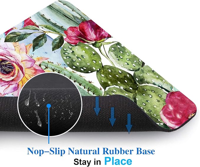 Cactus Painting Mouse Pad, Natural Floral Mousepad - Image 3