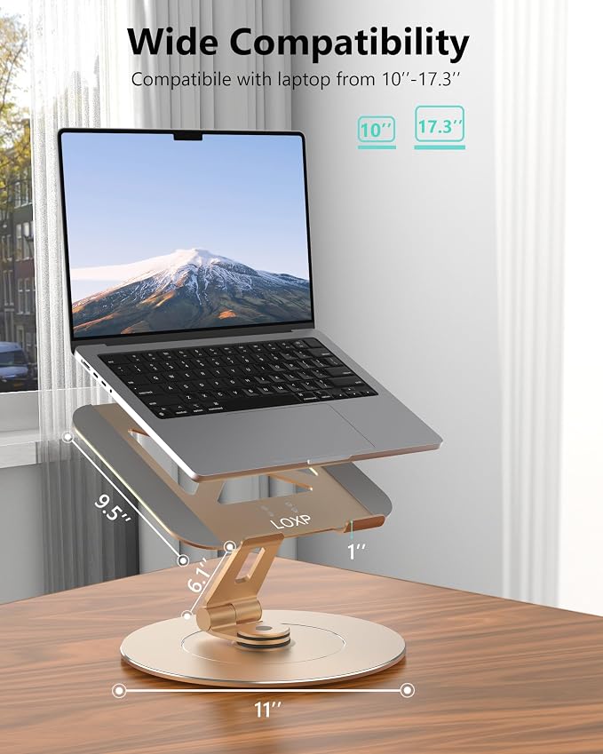 Ultra-Stable Aluminumy Swivel Laptop Stand - Image 2