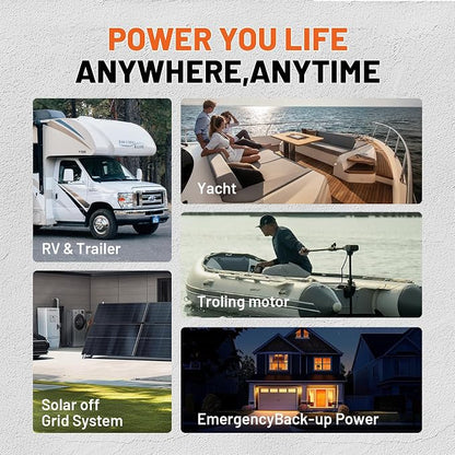 12V 310Ah LiFePO4 Lithium Battery – Max. 3968Wh Solar/RV/Off-Grid Power - Image 9