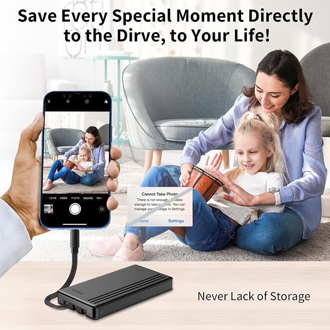 ySky 1TB External Hard Drive for iPhone iPad MacBook Windows Computer, Portable - Image 6