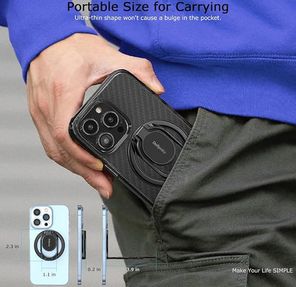 Magnetic Phone Ring Holder, Double Adjustable Phone Grip and Stand Compatible - Image 8
