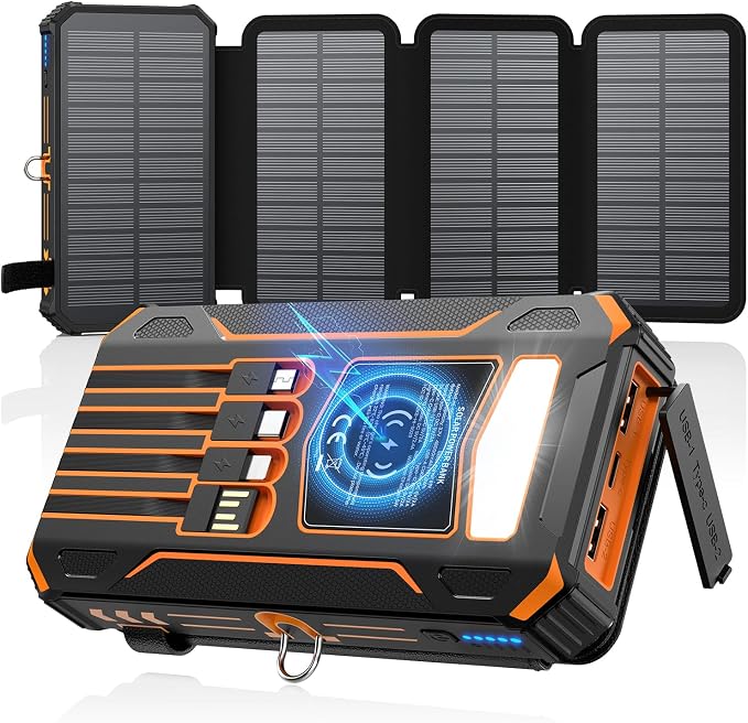 SOARAISE-Solar-Charger-Power-Bank - 48000mAh Wireless Portable Charger Built-in by SOARAISE