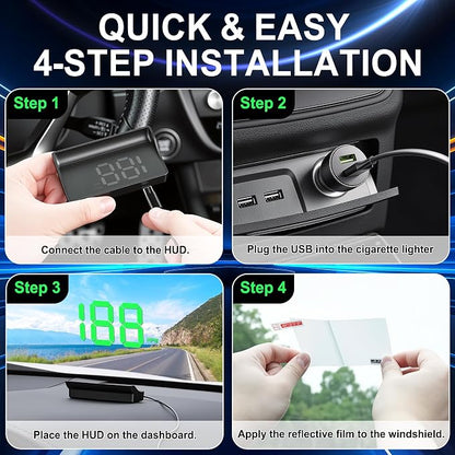 Amiss Heads Up Display for Cars, Digital HUD Speedometer for Automotive - Image 4