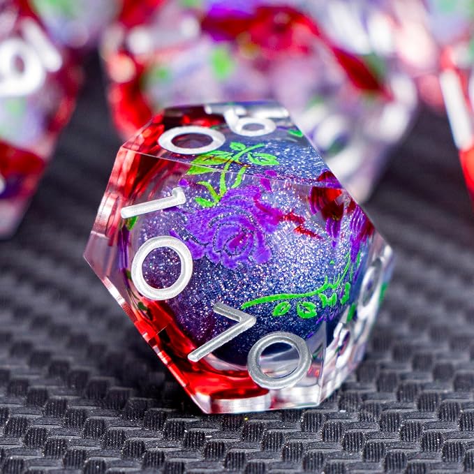 ARUOHHA Liquid Core DND Dice Set, Vampire Sharp Edged Dragons Dice Compatible - Image 3
