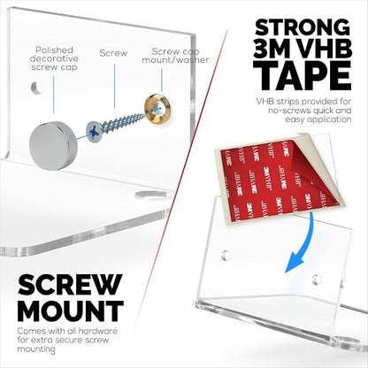 BRAINWAVZ 4.5" Small Baby Monitors & Speaker Wall Mount Shelf, Adhesive & Screw - Image 4