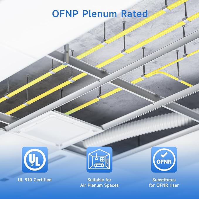 Cable Matters Plenum Rated Duplex OS2 Single Mode Fiber Optic Patch Cable - 2m - Image 3