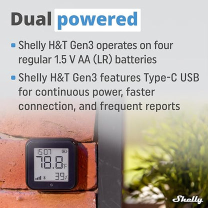 Shelly H&T Gen3 Black | Wi-Fi and Bluetooth Smart Temperature & Humidity Sensor - Image 7