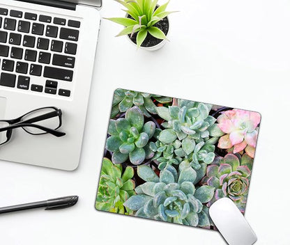 Cute Succulents Mouse Pad, Kawaii Succulent Mouse Pad - Image 5