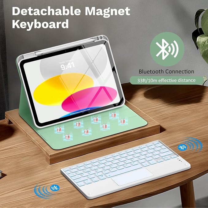 MoKo Touch Keyboard Case for iPad 11th Generation 11 inch 2025, iPad 10th - Image 4