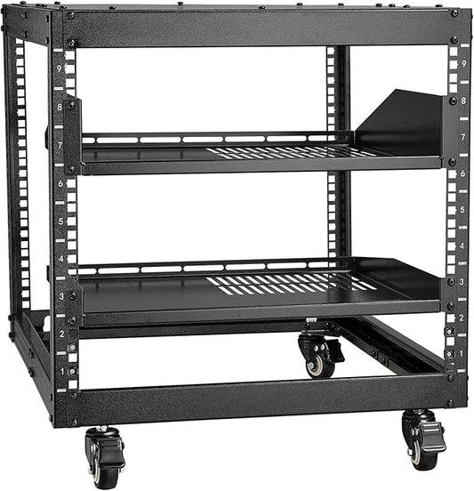 VEVOR 9U Open Frame Server Rack, Free Standing or Wall Mount Network Server Rack by VEVOR