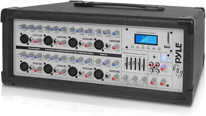 Pyle 800W Bluetooth Stage Powered Mixer by PyleUSA