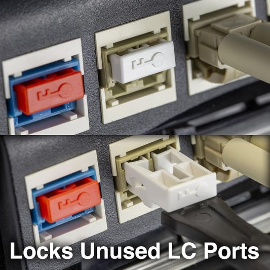 NTW NL-LCPBK100-WH Net-Lock Locking LC Port/Dust Blocker - Image 2